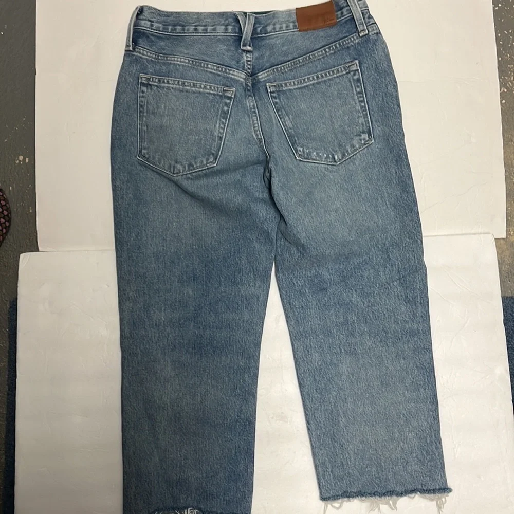 J. Crew Slouchy Boyfriend Jeans with raw hem size 26 petite 100% cotton